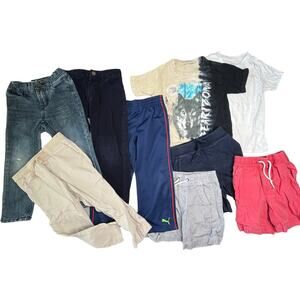 9 piece lot boys 2 tees 3 shorts 4 pants Gap DKNY Puma Crewcuts all size 4